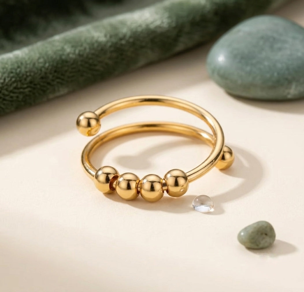 Bague anti-stress Isvane dorée, vue générée